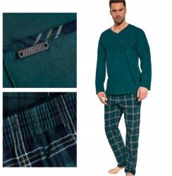 Cornette Férfi pizsama, zöld kockás, 100% pamut, Size XXL (122/217)