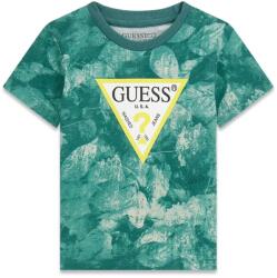 GUESS Зелена тениска за мини момче с жълто лого Guess