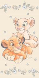 Jerry Fabrics Disney Az Oroszlánkirály Simba & Nala fürdőlepedő, strand törölköző Yellow (03)
