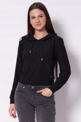 GUESS Monica kapucnis pulóver, fekete, Size S, 65% poliészter (V5RQ21 KCLG2 P9ZV)
