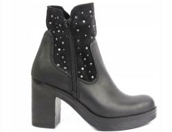 VENEZIA Női bakancs, természetes bőr, velúr, Size 36-41, oszlop sarok (466)