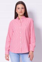 Tommy Hilfiger Rózsaszín csíkos pamut ing, Size M, organikus pamut (DW0DW20290 0D4)