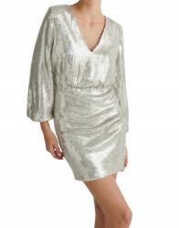 Reserved Miniruha, flitteres, V nyakkivágással, Size 36, ezüst
