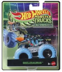 Mattel Hot Wheels - Monster Trucks: Sötétben világító autó: Skelesaurus (JCG70)