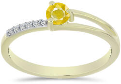  Rosebery Aranyozott Ezüst Gyűrű Sárga Zafírral és Topázzal
