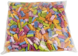 Q-BRICKS 1000 db-os Vegyes Építőkocka Készlet - Vidám Színek