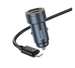 hoco. Z57A autós töltő Type-C/USB-A aljzat + Lightning kábel fekete (Z57A_LIGHTNING_B) (Z57A_LIGHTNING_B) - aqua