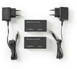 Nedis HDMI Hosszabbító | Cat6-on keresztül | 60.0 m-ig | 1080p | 1.65 Gbps | Fém | Antracit (VREP3450AT)