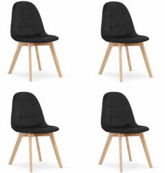  Valora NUUC szék, fekete bársony, ergonomikus kialakítás, 4 db