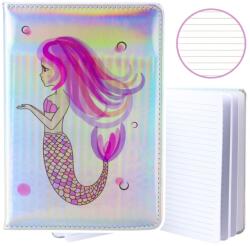 Lean A5 Füzet Holografikus Sellő Motívummal, 80 Lapos, Fehér (21665)