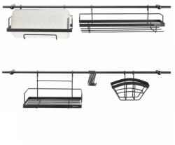 Kinghoff fali rendszerező - 16 részes - fekete (KH-1498)