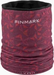Finmark Multifunctional scarf with fleece винен, червено, бяло uni (fsw-412)