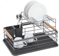 Kinghoff 2 szintes edényszárító 42 x 32 cm - szürke (KH-1797)
