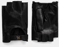 Karl Lagerfeld ujjatlan bőrkesztyű - fekete M