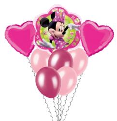  Minnie egér rózsaszín lufi csokor, 8 db