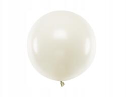 Party Deco Kerek lufi, 60cm, Pastel Light Cream színű