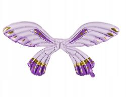 Party Deco Pillangószárnyas fólia lufi, 102×50cm, matt lila Party Deco