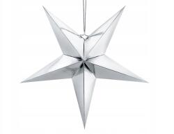Party Deco Papír csillag, 70cm, ezüst, Karácsony (PD GWP1-70-018M)