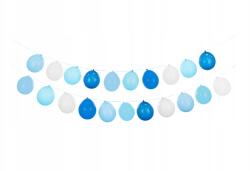 Party Deco Léggömb girland, kék, 3 az 1-ben