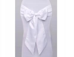 Party Deco Masni székre, fehér, esküvőre, lakodalomra, szatén, 2, 75m hosszú (SZR-008)