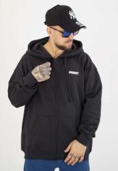 Prosto Zip Logo kapucnis pulóver, fekete, 100% pamut (5907494500939)