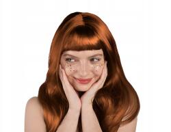 Party Deco Paróka, hosszú, vörös, Halloween, Farsang jelmez (PER2-110)