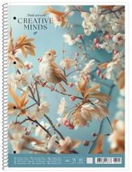 Shkolyaryk Publishing House Spirálfüzet, A4, vonalas, 80 lap, SHOLYARYK "College Block Creative Minds", vegyes (A4-080-6527L) - tonerpiac