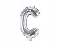 Party Deco Fólia lufi ''C'' betű, ezüst, 35cm