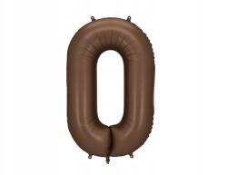 Party Deco Fólia lufi "0", 86cm, mocca