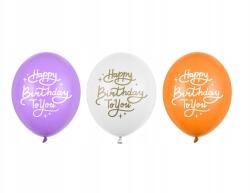 Party Deco 30cm-es lufik, Boldog születésnapot, 50db