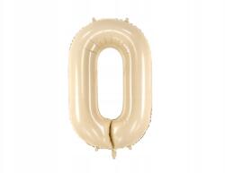 Party Deco Fólia lufi "0", Size 72cm, bézs