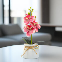  Műnövény dekoráció - orchidea - rózsaszín - 20 x 9 cm 11889A (11889A)