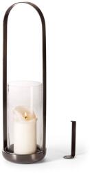 Philippi Cala fali lámpa, rozsdamentes acél, üveg, fekete, 45×13cm (P156015)