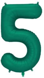 Party Deco Fólia lufi, Size 5, 86cm, üvegzöld, héliummal, levegővel