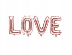 Party Deco Love Fólia lufi, 140×35cm, rózsaszín arany, Valentin Nap