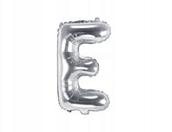 Party Deco Fólia lufi "E" betű, Size 35cm, ezüst