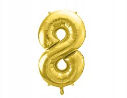 Party Deco Fólia lufi, 72cm, világos arany, Size 8