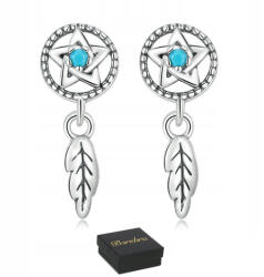 Bsrebra Fülbevaló, Ezüst, Próba 925, Toll Csillag, Ezüst stift, csavarok, nőknek