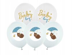 Party Deco Lufik 30cm, Baby boy, mix (6db)