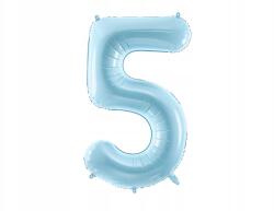 Party Deco Fólia lufi ''5'', 86cm, világos kék