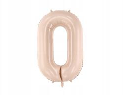 Party Deco Fólia lufi "0", 72cm, c. bézs