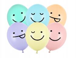 Party Deco Lufik, 30cm, Smiley, mix, 6 db