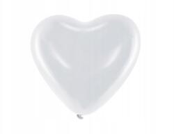Party Deco Lufik, szív, pasztell fehér, 10", 100db