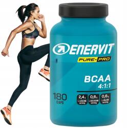  Erős Aminosavak Enervit BCAA 4: 1: 1, 180 tabletta, leucin, B1- és B6-vitamin (PurePro BCAA 4:1:1)