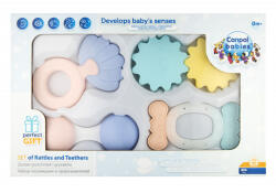 Canpol Babies Canpol babák Első csörgőkészlet fogszabályzóval PASTEL