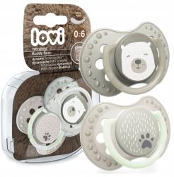 LOVI Szilikon dinamikus cumi BUDDY BEAR 0-6 hó (2 db)