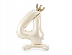 Party Deco Álló fólia lufi, Size 4, 84cm, világos krém