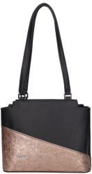 Karen rostbőr táska 1682 bis fekete bronz virág