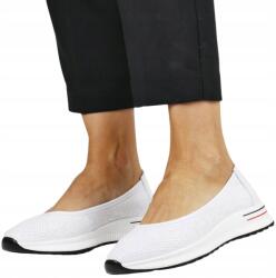 Filippo Bőr Cipő, női félcipő, platform, 38-as Size, fehér, áttört mintás (6719 BIAŁE)