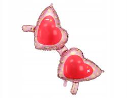 Party Deco Fólia lufi Szív szemüveg, 115, 5×52cm, Valentin Napi mix, héliummal